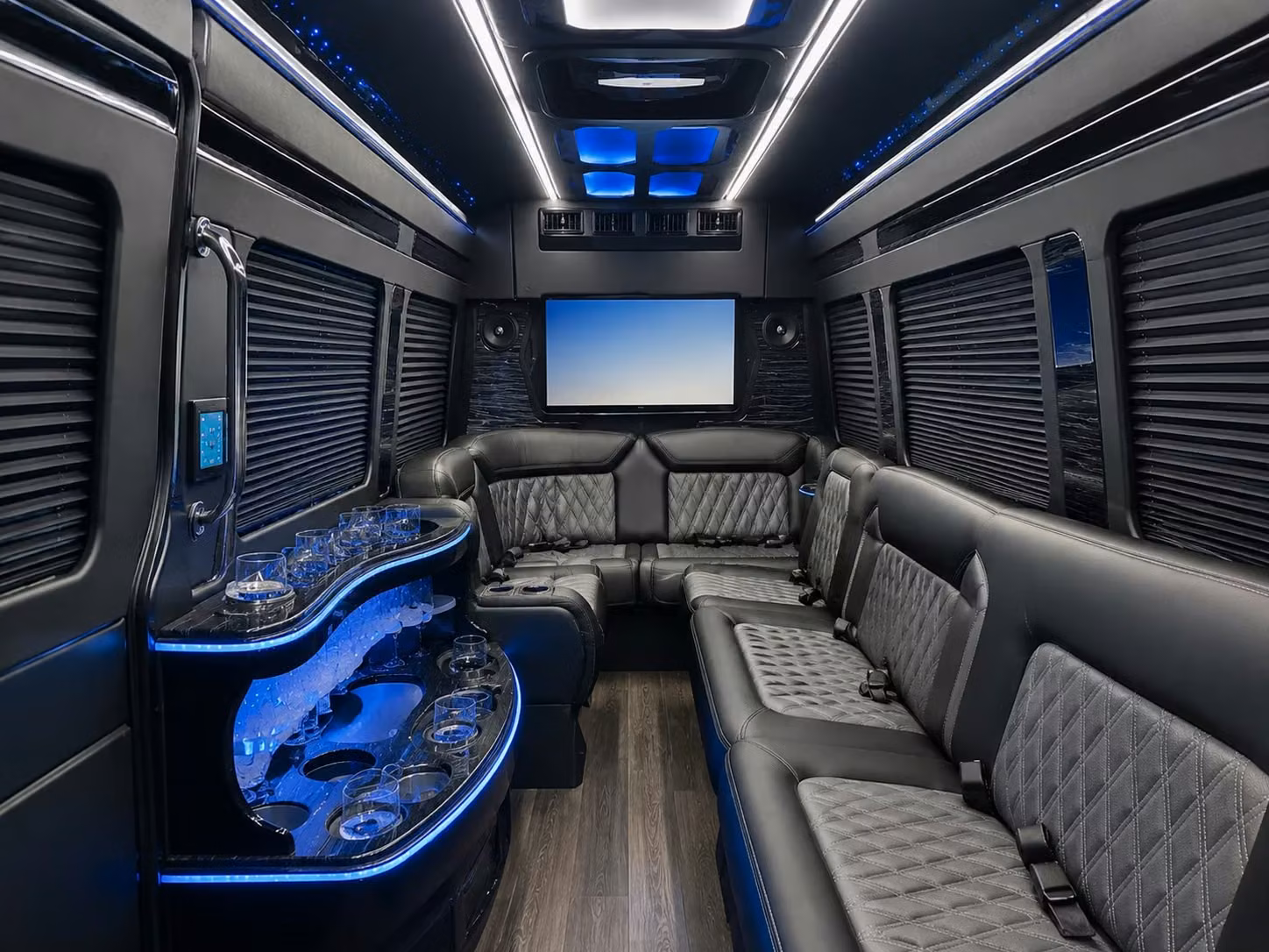 sprinter vans and minibuses for bridal party transportation in hollywood